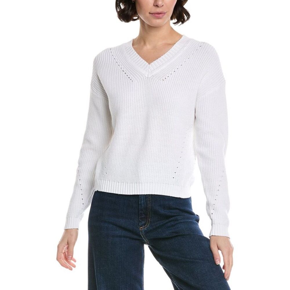 Metric Knits Womens  Pullover, White